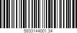 Código de barras (EAN, GTIN, SKU, ISBN): '5833144001.34'