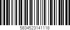 Código de barras (EAN, GTIN, SKU, ISBN): '5834523141118'