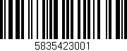 Código de barras (EAN, GTIN, SKU, ISBN): '5835423001'