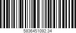 Código de barras (EAN, GTIN, SKU, ISBN): '5836451092.34'
