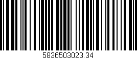 Código de barras (EAN, GTIN, SKU, ISBN): '5836503023.34'