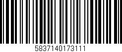 Código de barras (EAN, GTIN, SKU, ISBN): '5837140173111'