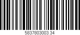 Código de barras (EAN, GTIN, SKU, ISBN): '5837803003.34'