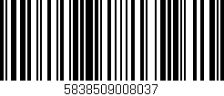 Código de barras (EAN, GTIN, SKU, ISBN): '5838509008037'