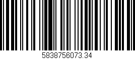 Código de barras (EAN, GTIN, SKU, ISBN): '5838756073.34'