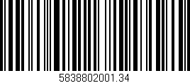 Código de barras (EAN, GTIN, SKU, ISBN): '5838802001.34'