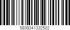Código de barras (EAN, GTIN, SKU, ISBN): '5839341332502'