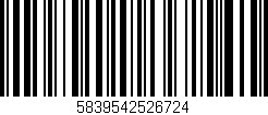 Código de barras (EAN, GTIN, SKU, ISBN): '5839542526724'