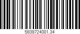 Código de barras (EAN, GTIN, SKU, ISBN): '5839724001.34'