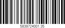 Código de barras (EAN, GTIN, SKU, ISBN): '5839724001.35'