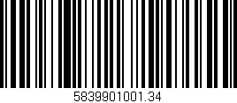 Código de barras (EAN, GTIN, SKU, ISBN): '5839901001.34'