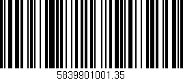 Código de barras (EAN, GTIN, SKU, ISBN): '5839901001.35'