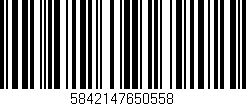 Código de barras (EAN, GTIN, SKU, ISBN): '5842147650558'