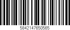 Código de barras (EAN, GTIN, SKU, ISBN): '5842147650565'