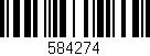 Código de barras (EAN, GTIN, SKU, ISBN): '584274'