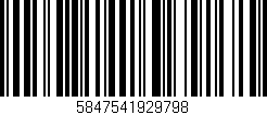 Código de barras (EAN, GTIN, SKU, ISBN): '5847541929798'