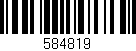 Código de barras (EAN, GTIN, SKU, ISBN): '584819'