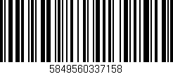 Código de barras (EAN, GTIN, SKU, ISBN): '5849560337158'