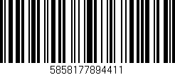 Código de barras (EAN, GTIN, SKU, ISBN): '5858177894411'