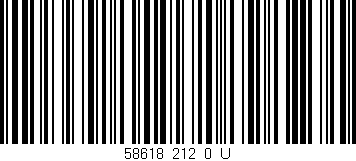 Código de barras (EAN, GTIN, SKU, ISBN): '58618_212_0_U'