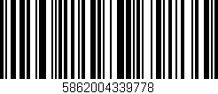 Código de barras (EAN, GTIN, SKU, ISBN): '5862004339778'