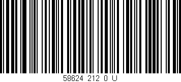 Código de barras (EAN, GTIN, SKU, ISBN): '58624_212_0_U'