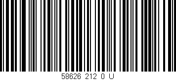 Código de barras (EAN, GTIN, SKU, ISBN): '58626_212_0_U'