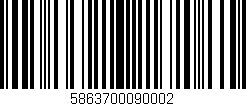 Código de barras (EAN, GTIN, SKU, ISBN): '5863700090002'