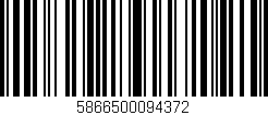Código de barras (EAN, GTIN, SKU, ISBN): '5866500094372'