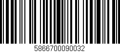 Código de barras (EAN, GTIN, SKU, ISBN): '5866700090032'