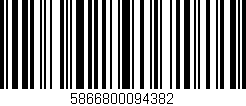 Código de barras (EAN, GTIN, SKU, ISBN): '5866800094382'