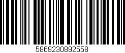Código de barras (EAN, GTIN, SKU, ISBN): '5869230892558'
