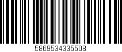 Código de barras (EAN, GTIN, SKU, ISBN): '5869534335508'