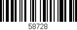 Código de barras (EAN, GTIN, SKU, ISBN): '58728'