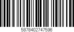 Código de barras (EAN, GTIN, SKU, ISBN): '5878402747596'