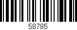 Código de barras (EAN, GTIN, SKU, ISBN): '58785'