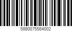 Código de barras (EAN, GTIN, SKU, ISBN): '5880075584002'