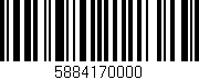 Código de barras (EAN, GTIN, SKU, ISBN): '5884170000'