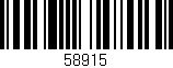 Código de barras (EAN, GTIN, SKU, ISBN): '58915'