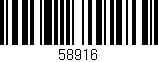 Código de barras (EAN, GTIN, SKU, ISBN): '58916'