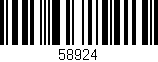 Código de barras (EAN, GTIN, SKU, ISBN): '58924'