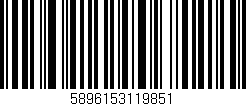 Código de barras (EAN, GTIN, SKU, ISBN): '5896153119851'