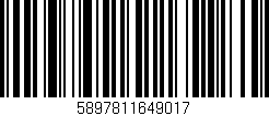 Código de barras (EAN, GTIN, SKU, ISBN): '5897811649017'