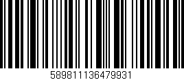 Código de barras (EAN, GTIN, SKU, ISBN): '589811136479931'