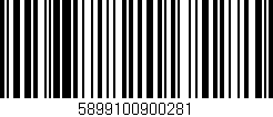 Código de barras (EAN, GTIN, SKU, ISBN): '5899100900281'