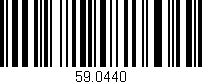 Código de barras (EAN, GTIN, SKU, ISBN): '59.0440'