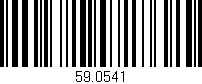 Código de barras (EAN, GTIN, SKU, ISBN): '59.0541'