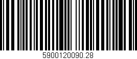 Código de barras (EAN, GTIN, SKU, ISBN): '5900120090.28'