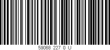 Código de barras (EAN, GTIN, SKU, ISBN): '59068_227_0_U'