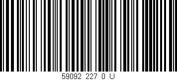 Código de barras (EAN, GTIN, SKU, ISBN): '59092_227_0_U'